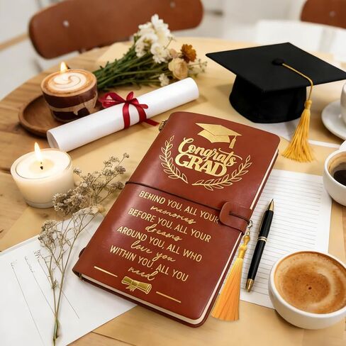 Graduation Gifts Leather Journal Notebook for Her Him, Class of 2026 Senior High School College Masters Degree Phd Nurse Inspirational Graduation Gift Ideas for Women Men Student Graduate Travel in Saudi Arabia