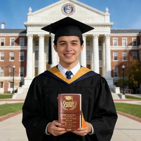 Graduation Gifts Leather Journal Notebook for Her Him, Class of 2026 Senior High School College Masters Degree Phd Nurse Inspirational Graduation Gift Ideas for Women Men Student Graduate Travel in Saudi Arabia