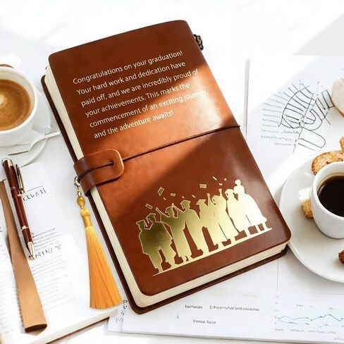 Graduation Gifts Leather Journal Notebook for Her Him, Class of 2026 Senior High School College Masters Degree Phd Nurse Inspirational Graduation Gift Ideas for Women Men Student Graduate Travel in Saudi Arabia