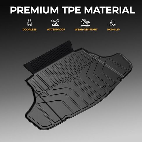 Cargo Mat for 2025 2026 Toyota Camry, Full Coverage All Weather Trunk Cargo Liner with Backrest Protectors for Camry Accessories in Kuwait