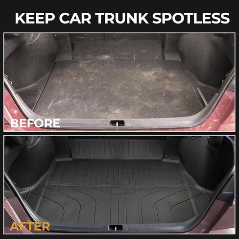 Cargo Mat for 2025 2026 Toyota Camry, Full Coverage All Weather Trunk Cargo Liner with Backrest Protectors for Camry Accessories in Kuwait