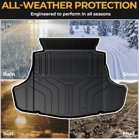 Cargo Mat for 2025 2026 Toyota Camry, Full Coverage All Weather Trunk Cargo Liner with Backrest Protectors for Camry Accessories in Kuwait