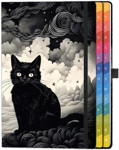 دفتر عناوين مزود بعلامات تبويب أبجدية (8.4 بوصة × 5.7 بوصة) - منظم جهات اتصال مطبوع كبير لكلمات المرور وأرقام الهاتف وتراخيص البرامج والمعلومات المهمة، وغطاء شجرة in Kuwait