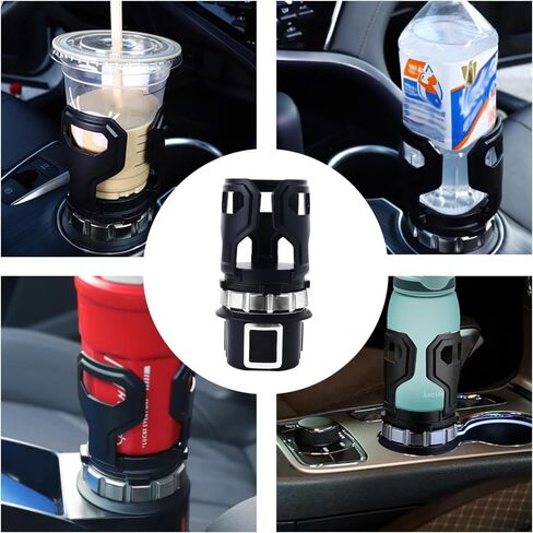 Car Drink Holder, Drinks Holder, Expandable Cup Holder for Drinks, Car Drink Holder for Ventilation, Ideal for Car Trips and Commuters (Black) in Saudi Arabia