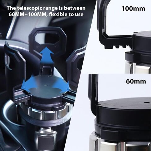Car Drink Holder, Drinks Holder, Expandable Cup Holder for Drinks, Car Drink Holder for Ventilation, Ideal for Car Trips and Commuters (Black) in Saudi Arabia
