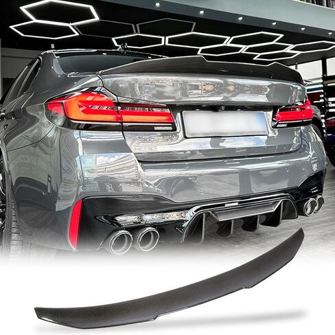 MCARCAR KIT Carbon Fiber Trunk Spoiler for BMW 5 Series G30 Sedan and F90 M5 2017-2023 520i 530i 540i Rear Boot Highkick Wing Lip Car Wing Lip Facotry Outlet (Style A) in Kuwait