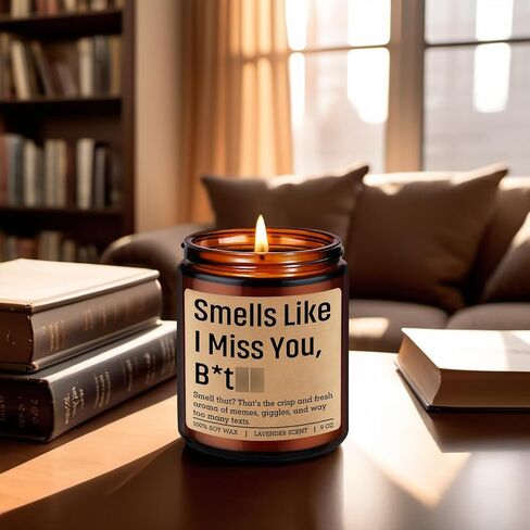 LEADO Scented Candle - Long Distance Gifts, I Miss You Gifts for Her, Him, Best Friend - Long Distance Friendship, Moving Away, Going Away, Mothers Day, Birthday Present for Bestie, BFF, Women, Sister in Kuwait