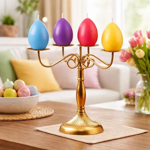 مجموعة هدايا شموع بيض عيد الفصح مكونة من 6 قطع، شموع معطرة بالزهور، كل منها 2.8 أونصة، 2.56 × 1.77 بوصة، ديكور منزلي لعيد الفصح in Kuwait