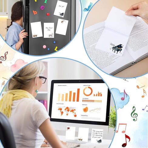 12 Pcs Music Sticky Notes Bulk Cute Musical Note Pads 480 Sheets Funny Memo 6 Styles for Music Teacher Appreciation Gifts Party Favor Musical Message Reminder Home Supplies School Office in Saudi Arabia