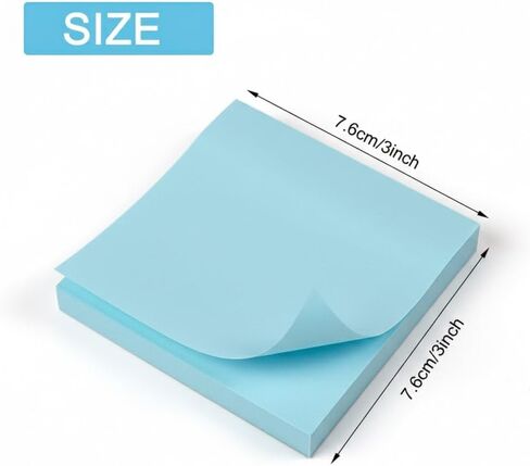 300-Pack Self-Adhesive Sticky Notes Set, Bright Neon Color Memo Pads, Removable Paper Note Tabs for School, Office, and Home Organization in Saudi Arabia