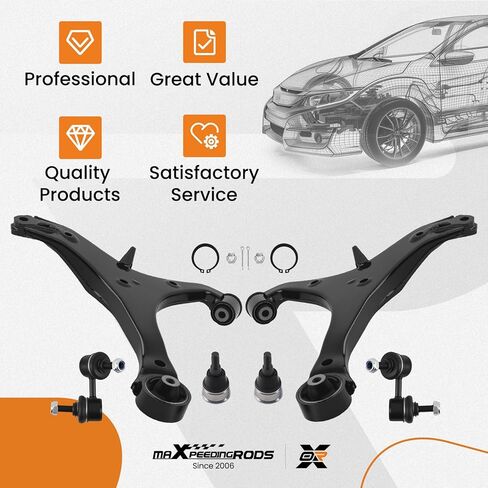 maXpeedingrods 6Pcs Front Lower Control Arm Kit for Honda Element 2003-2011, Suspension Kit with Lower Ball Joints Sway Bar End Links in Saudi Arabia