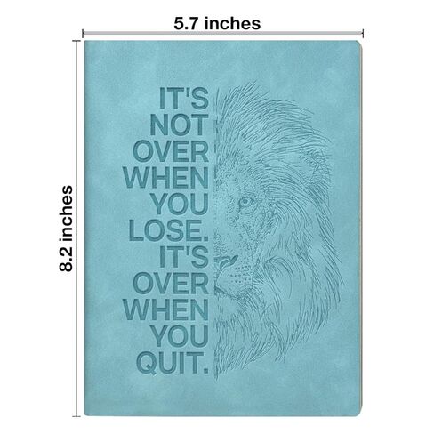 Inspirational Notebook It's Not Over When You Lose Lion Journal Motivational Gifts for Entrepreneurs Coworkers Friends in Saudi Arabia