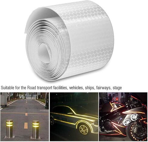 Reflective Tape Roll, 5cm x Silver Safety Sticker for Trailers, Cars, Trucks, Bikes, Motorcycles, Road Visibility in Saudi Arabia