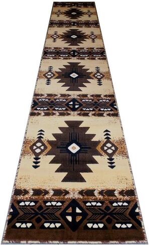 champion rugs Southwestern Navajo Aztec Native American Geometric Area Rug Berber (2 Feet X 7 Feet Runner) in Kuwait