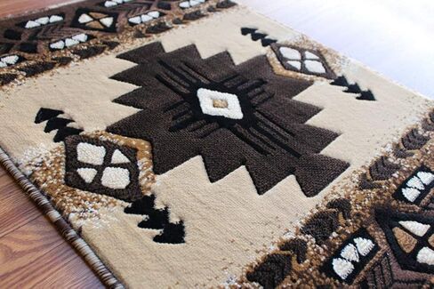 champion rugs Southwestern Navajo Aztec Native American Geometric Area Rug Berber (2 Feet X 7 Feet Runner) in Kuwait