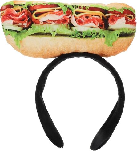 LOGOFUN Sandwich Headband Simulation Sandwich Hair Band Fake Sandwich Headdress Funny Party Headpiece for Role-playing Hair Decor in Saudi Arabia