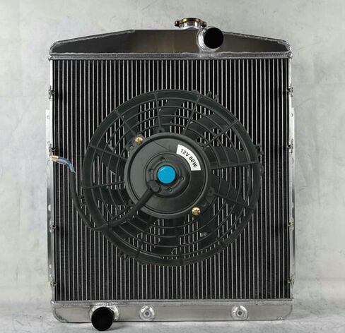 3 صف مشعاع ألومنيوم ومروحة لـ 1949 1950 سلسلة أولدزموبيل 78 88 98 محرك V8 في in Kuwait