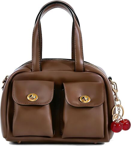 Vintage Turn Lock Purse for Women Y2K Designer Shoulder Handbag Retro Top Handle Cute Bag in Kuwait