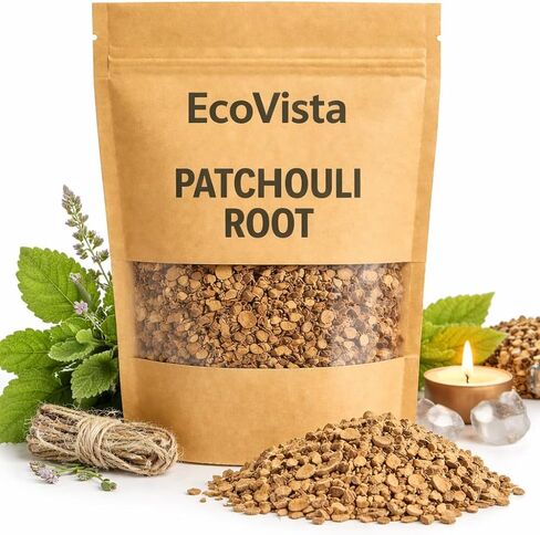 PATCHOULI ROOT - Witchcraft Spell Herb 1oz | Pogostemon cablin | Dried Patchouli Leaves for Rituals, Meditation, Cleansing, Metaphysical & Wiccan Use | Resealable Bag for Freshness in Kuwait