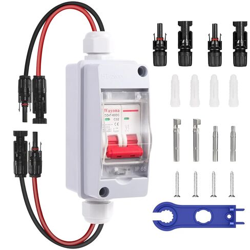 لوحة طاقة شمسية قطع التبديل تيار مستمر 500 فولت صندوق قاطع الدائرة الشمسية 32Amp IP65 مقاوم للماء قطاع دارة مصغرة الطاقة الشمسية الكهروضوئية قطع التبديل صندوق في الهواء الطلق in Kuwait