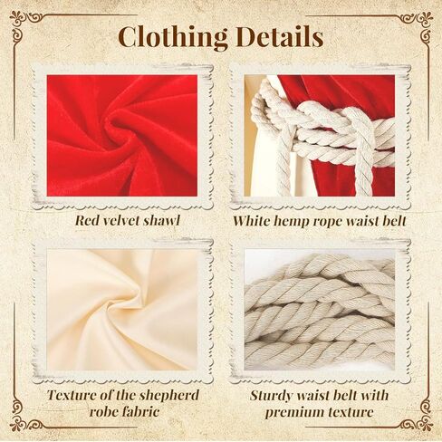 Jesus Costume Adult Men Biblical Christ Robe Saint Religious Outfit Scarf Waist Rope for Halloween Easter Cosplay in Saudi Arabia