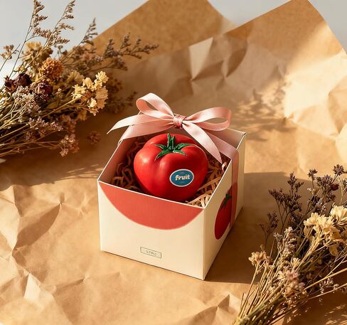 Tomato-Shaped Scented Candle,130G Realistic Red Fruit Design,Tomato Essential Oil,Natural Soy Wax Decorative Candle for Table Photo Prop Birthday,Perfect for Kitchen Decor & Joyful Gifting (Tomato) in Saudi Arabia