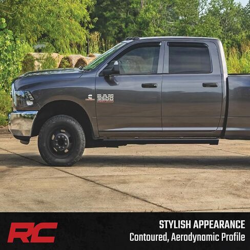 Rough Country Tape-on Rain Guards for Ram 1500 (2009-2018) & 2500/3500 Crew Cab (2019-2025) - Low Profile Window Visors, 4-Pc Rain Guard for Trucks in Saudi Arabia