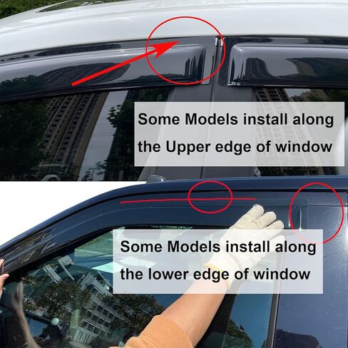 Outside Sun/Rain Guards Wind Deflector Compatible with 2004-2008 Nissan Maxima Smoke Window Visors 4pcs 94017 in Saudi Arabia