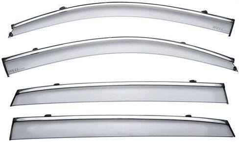 WellVisors Window Visors Wind Deflectors Compatible with Acura 2014-2020 MDX with Chrome Trim Rain Guards 3-847AC008 in Saudi Arabia
