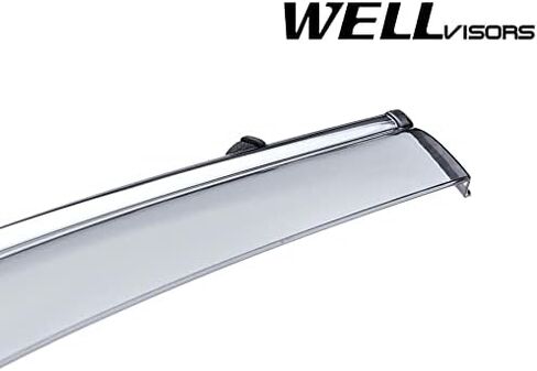WellVisors Window Visors Wind Deflectors Compatible with Acura 2014-2020 MDX with Chrome Trim Rain Guards 3-847AC008 in Saudi Arabia