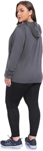 ZERDOCEAN Womens Plus Size Workout Tops Hoodie Long Sleeve Shirts Outfits for Hiking Running Cover Ups for Women in Saudi Arabia