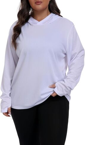 ZERDOCEAN Womens Plus Size Workout Tops Hoodie Long Sleeve Shirts Outfits for Hiking Running Cover Ups for Women in Saudi Arabia