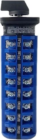 63A 6 Poles Cam Switch Changeover Rotary Combination Knob Master Control Circuit 1-0-2 Position YMW26 LW28 LW26-63/6 in Kuwait