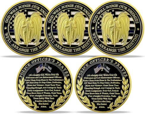 5 Pcs Spartan Warrior and Police Officers Motto Challenge Coin Law Enforcement Gift in Saudi Arabia