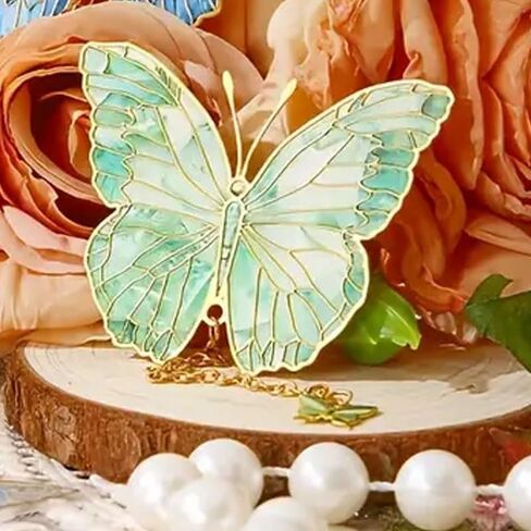 1pc Metal Green Butterfly Bookmark, Creative Design Gift for Friends, classmates and Teachers in Saudi Arabia