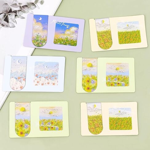 Magnetic Bookmarks 8Pcs Book Mark Page Magnetic Markers Clip for Students Teachers School Home Office Reading Supplies in Saudi Arabia
