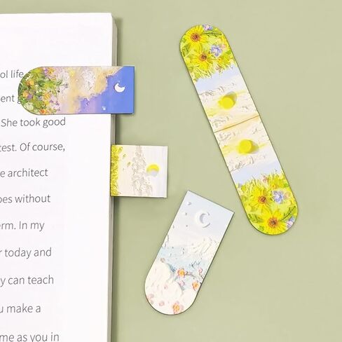 Magnetic Bookmarks 8Pcs Book Mark Page Magnetic Markers Clip for Students Teachers School Home Office Reading Supplies in Saudi Arabia