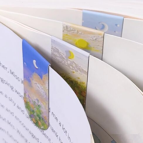 Magnetic Bookmarks 8Pcs Book Mark Page Magnetic Markers Clip for Students Teachers School Home Office Reading Supplies in Saudi Arabia