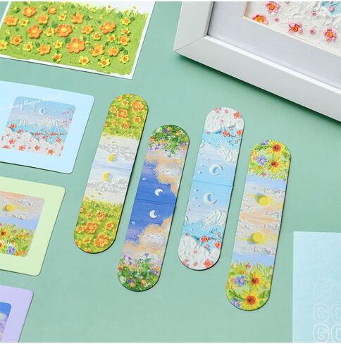 Magnetic Bookmarks 8Pcs Book Mark Page Magnetic Markers Clip for Students Teachers School Home Office Reading Supplies in Saudi Arabia