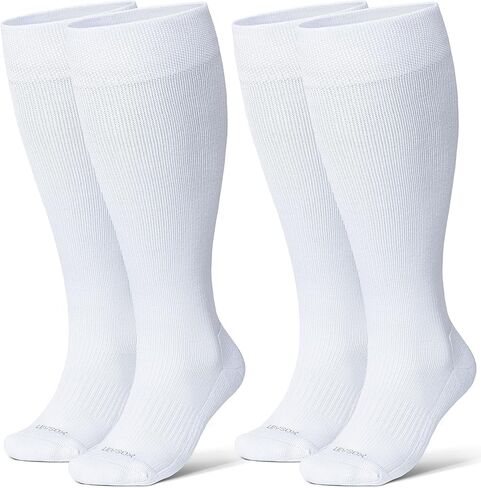 جوارب ضغط مبطنة واسعة الساق من ليفسوكس للرجال والنساء، مصنوعة من الفيسكوز من الخيزران 15-20 مم زئبقي، جوارب عالية لدعم الركبة للدورة الدموية in Kuwait