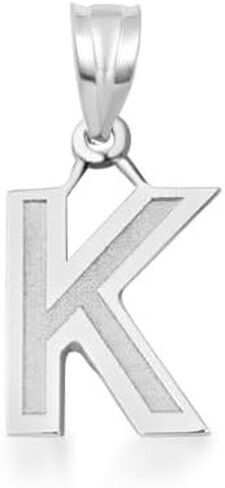 Claddagh Gold Satin Finish .925 Sterling Silver Personalized Letter A-Z Initial Charm Pendant Necklace - Choose Pendant Only or Necklace w/ 16"-22" Chain in Kuwait