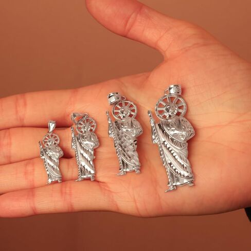 Claddagh Gold .925 Sterling Silver Sparkle Cut Patron Saint Jude Milgrain Necklace Religious Jewelry | Choice of Size (S-L), Pendant Only or Chain Length in Kuwait