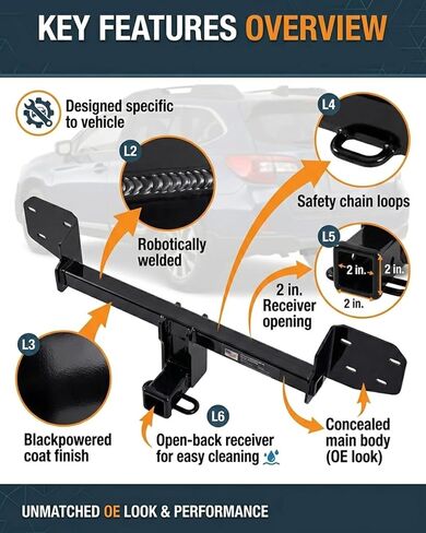 Class 3 Trailer Hitch 2 Inch Receiver Fit for 2010-2019 Subaru Outback in Saudi Arabia