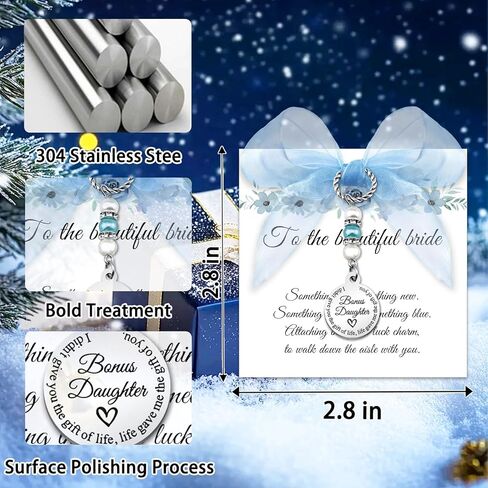 Aisity Daughter In Law Gifts Something Blue Gift for Bride,Daughter-In-Law or Stepdaughter on Her Wedding Day Unique Gifts for Daughter In Law Birthday Wedding Engagement Gift Bride Accessories Charm in Saudi Arabia