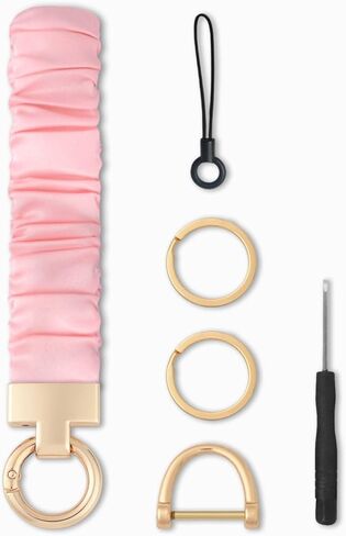 Seorsok Keychain Wristlet,Cute Scrunchie Wrist Bracelet for Women and Men,Stretchy Key Chain for Car Keys with D Ring in Kuwait
