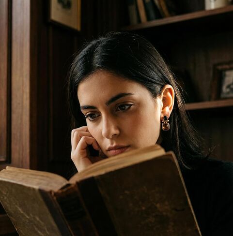 18K Gold Plated Brown Gemstone Earrings for Women, Tiger Eye Stone Dangle Drop Earring Stud, Tigers Eye Jewelry Gifts for Valentine Day in Kuwait