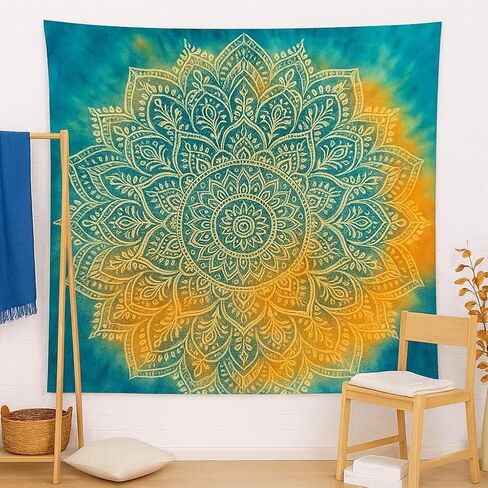PH PandaHall 5pcs White Cotton Tapestry, Blank Wall Tapestry Large Backdrop Plain Wall Decor for Tie Dyeing DIY Painting Hanging Art Craft Bedroom Living Room Decoration, 60.63x60.63inch in Saudi Arabia