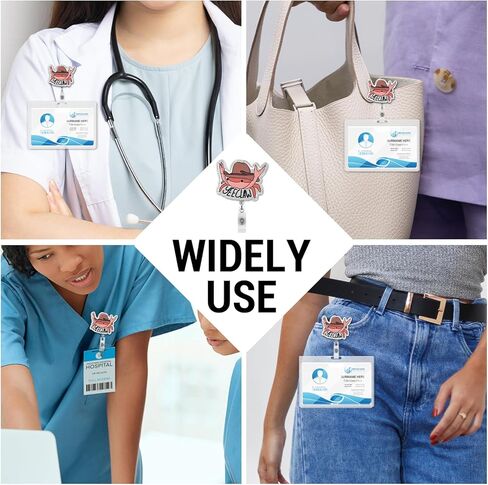 Yee Claw Badge Reel Funny, Cute Cowboy Crab Retractable Badge Holder Name Tag ID Card Clip for Doctor Nursing Student Teacher in Kuwait