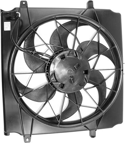 Dual Radiator and Condenser Fan Assembly Replaces# CH3117101, 620520 for Jeep Liberty 2.4L 2002 2003 2004, for Liberty 3.7L 2002 2003, (1x) in Saudi Arabia