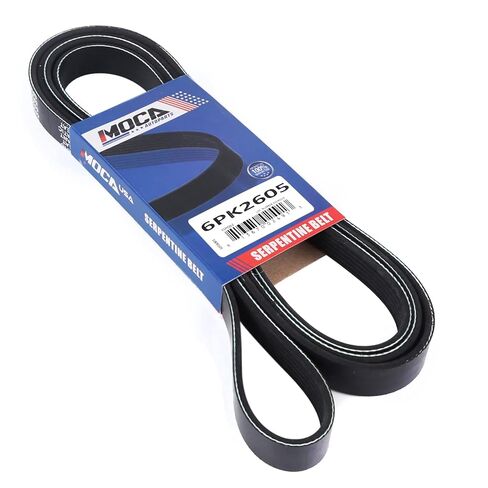 MOCA 6PK2605 EPDM Serpentine Belt fits for Ford 1998-2002 E150 Econoline V6 4.2L E150 Econoline Club 4.2L, 1998-2000 E250 Econoline 4.2L, 2000-2001 E350 Econoline Club 7.3L in Saudi Arabia